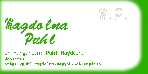 magdolna puhl business card